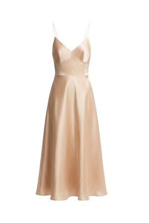 Light pink Silk midi dress ALBERTA FERRETTI | A040716190180